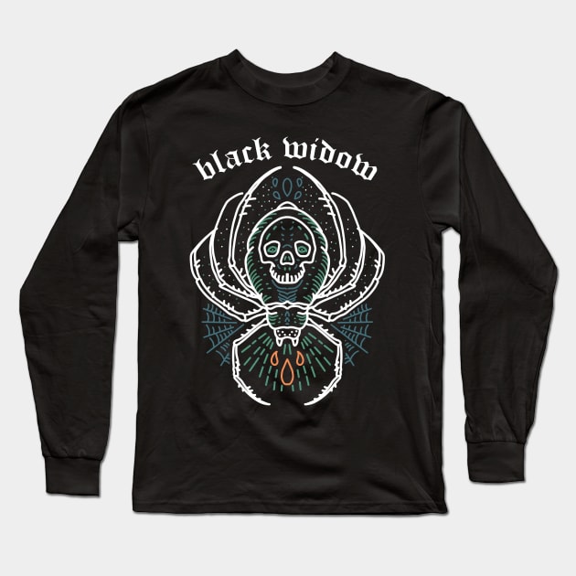 black widow Long Sleeve T-Shirt by donipacoceng